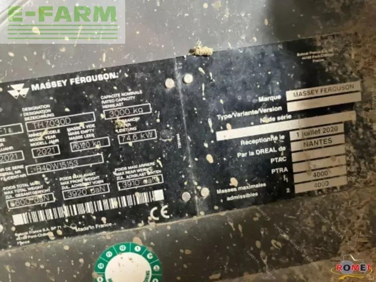 Teleskoplader of the type Massey Ferguson th7030 lp, Gebrauchtmaschine in GENNES-SUR-GLAIZE (Picture 11)