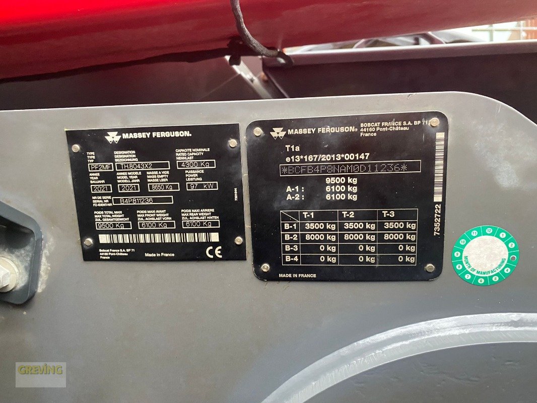 Teleskoplader typu Massey Ferguson TH8043, Gebrauchtmaschine v Ahaus (Obrázek 13)