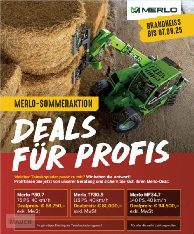 Teleskoplader of the type Merlo Sommeraktion, Neumaschine in Burgkirchen (Picture 1)