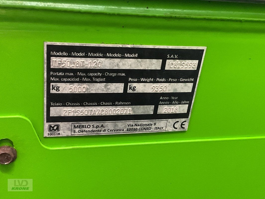 Teleskoplader des Typs Merlo TF 50.8 T-120, Gebrauchtmaschine in Spelle (Bild 22)