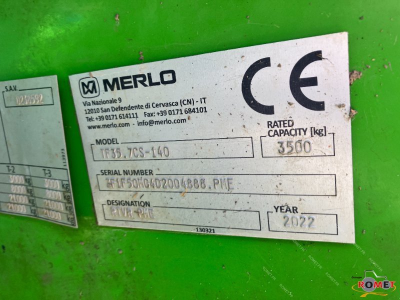 Teleskoplader Türe ait Merlo TF35-7-140-CS, Gebrauchtmaschine içinde Gennes sur glaize (resim 8)
