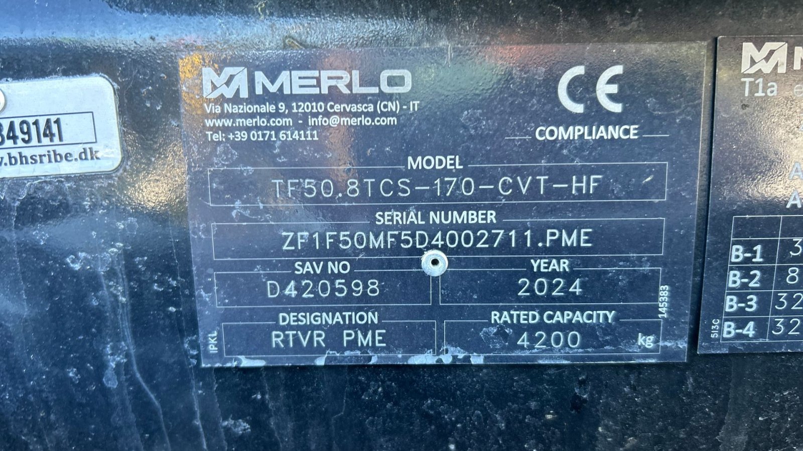 Teleskoplader typu Merlo TF50.80 T CS-170-CVTRONIC-HF Teleskoplæssere, Gebrauchtmaschine v Ringsted (Obrázek 6)