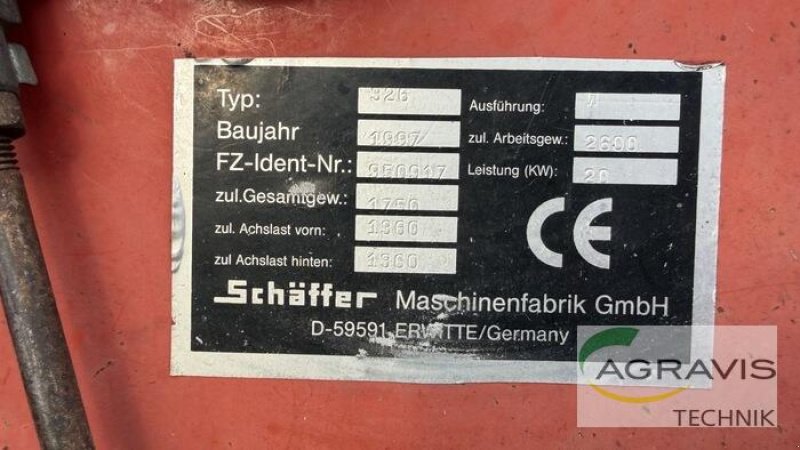 Teleskoplader Türe ait Schäffer 326, Gebrauchtmaschine içinde Werl-Oberbergstraße (resim 9)