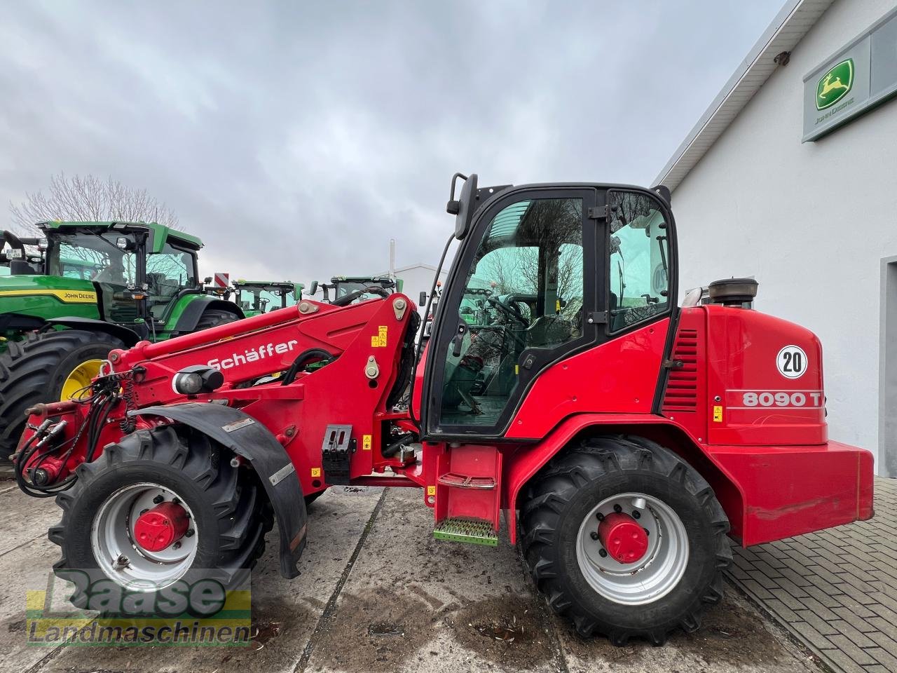 Teleskoplader del tipo Schäffer 8090T Kabine Teleskopradlader Weidemann-HV, Gebrauchtmaschine In Holthof (Immagine 9)