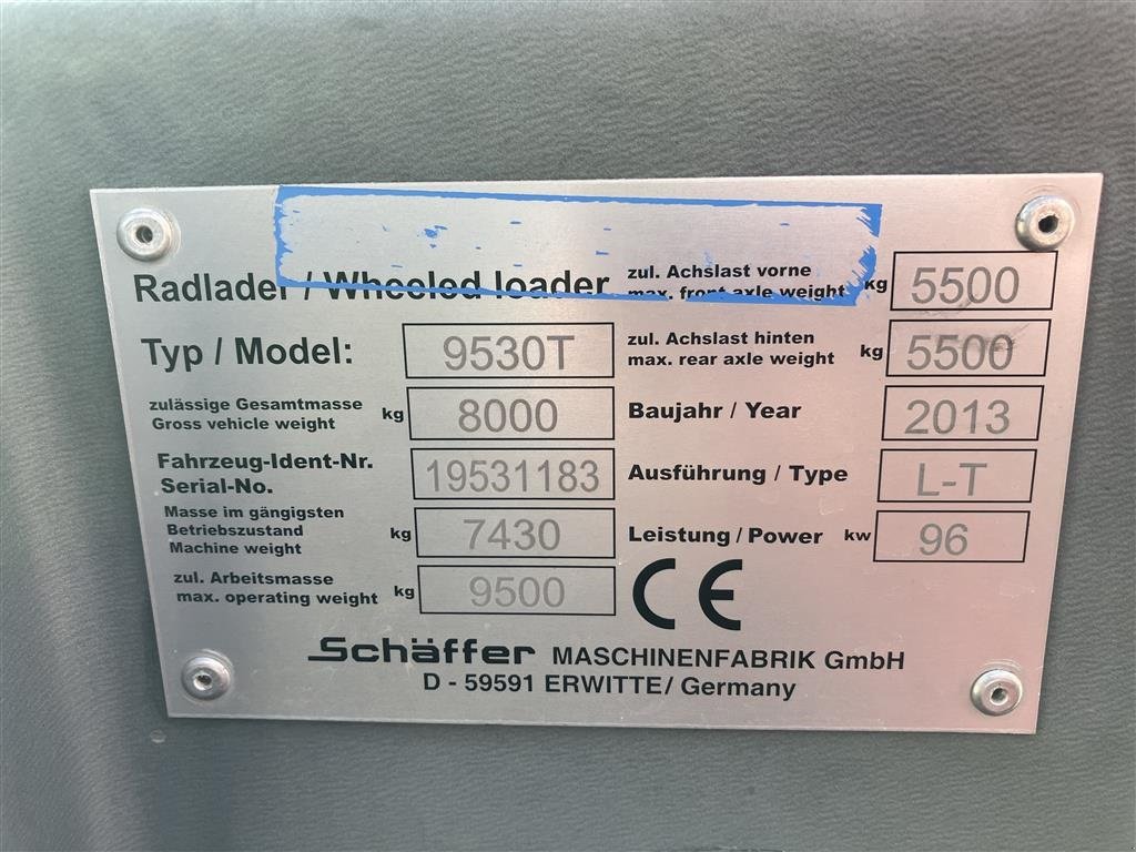 Teleskoplader of the type Schäffer 9530T, Gebrauchtmaschine in Spøttrup (Picture 16)