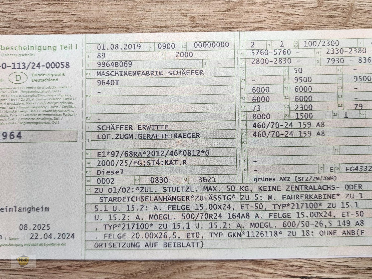 Teleskoplader of the type Schäffer 9640 T, Gebrauchtmaschine in Willanzheim (Picture 31)