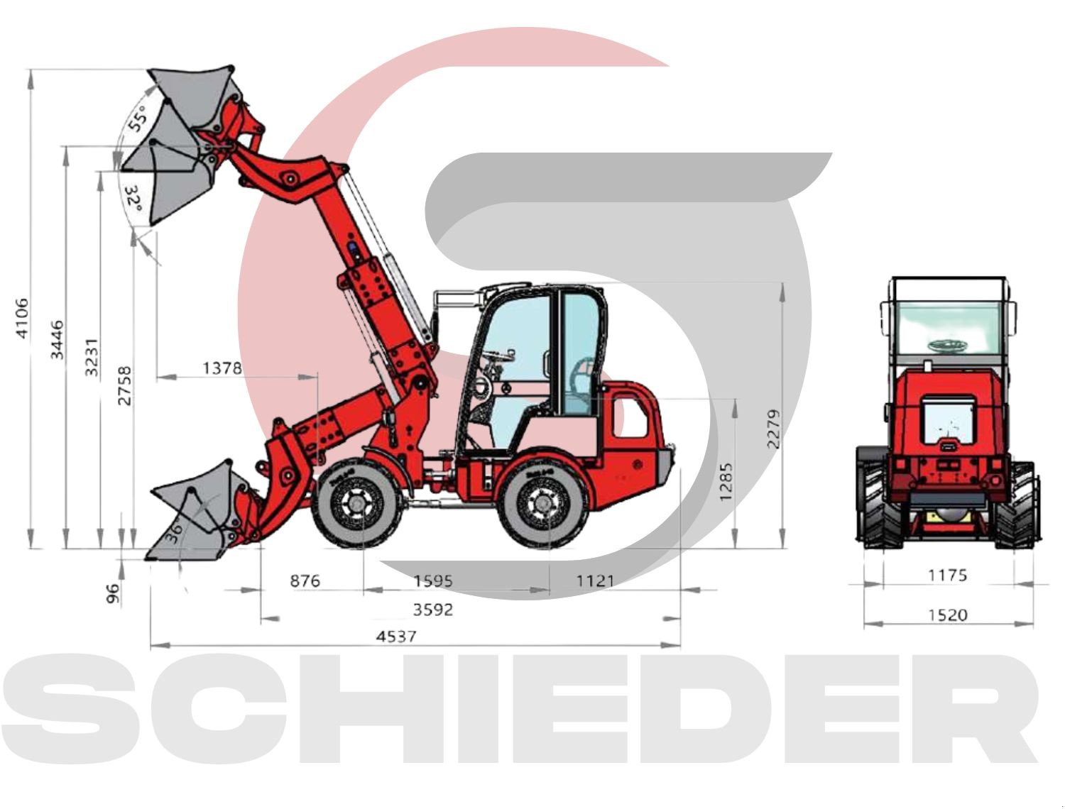 Teleskoplader of the type schieder Teleskoplader (Hoflader) Mini 780T PRO 4×4 mit Kubota V1505 Euro5, Neumaschine in mixnitz (Picture 18)