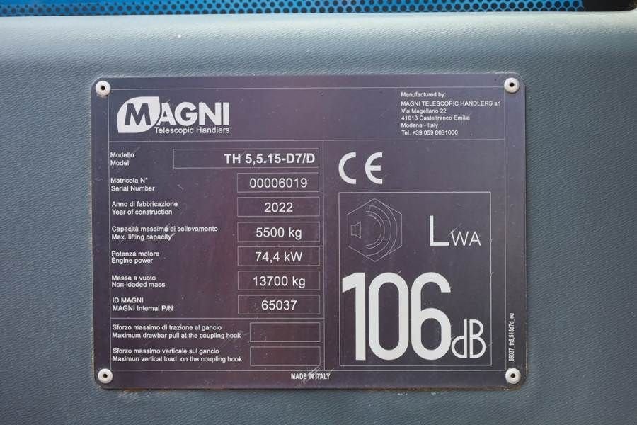 Teleskoplader of the type Sonstige MAGNI TH5,5.15-D7/D Diesel, 4x4x4 Drive, 5.5t Capacity,, Gebrauchtmaschine in Groenlo (Picture 7)