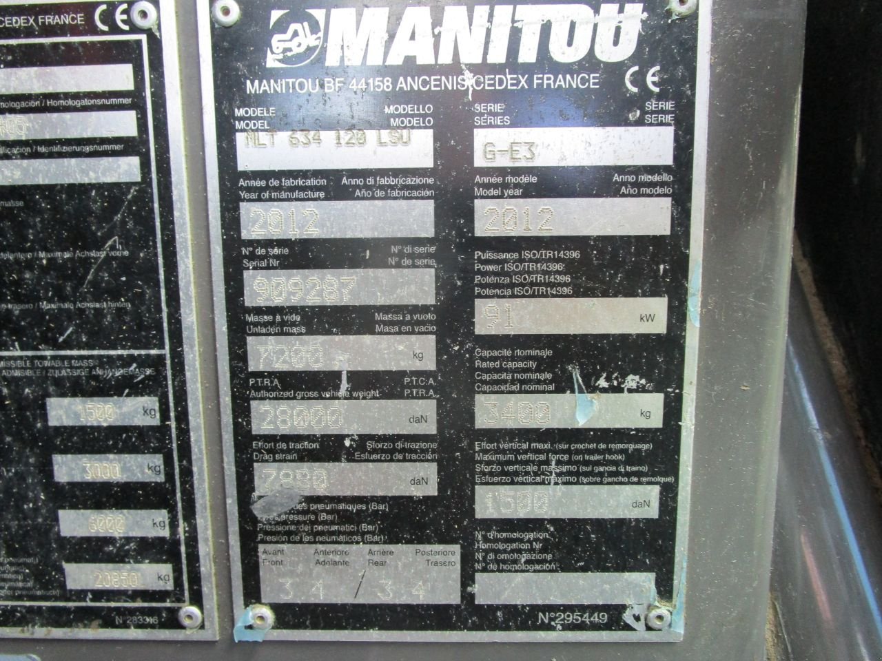 Teleskoplader of the type Sonstige manitou mlt 634, Gebrauchtmaschine in Nieuw-Weerdinge (Picture 9)