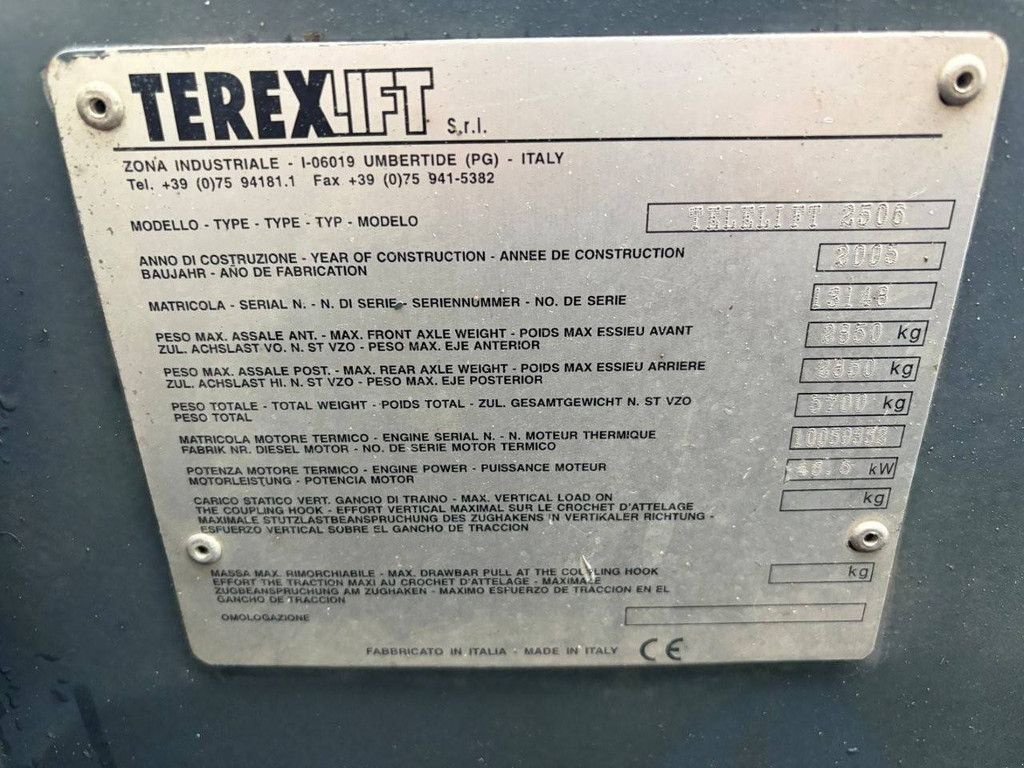 Teleskoplader des Typs Terex Telelift 2506, Gebrauchtmaschine in Antwerpen (Bild 10)