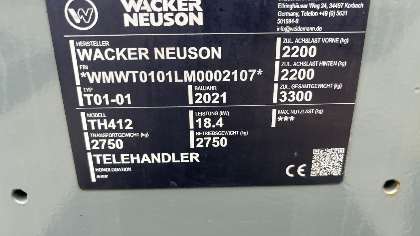 Teleskoplader of the type Wacker Neuson TH412 Velholdt lille teleskoplæsser, Gebrauchtmaschine in Rønnede (Picture 18)