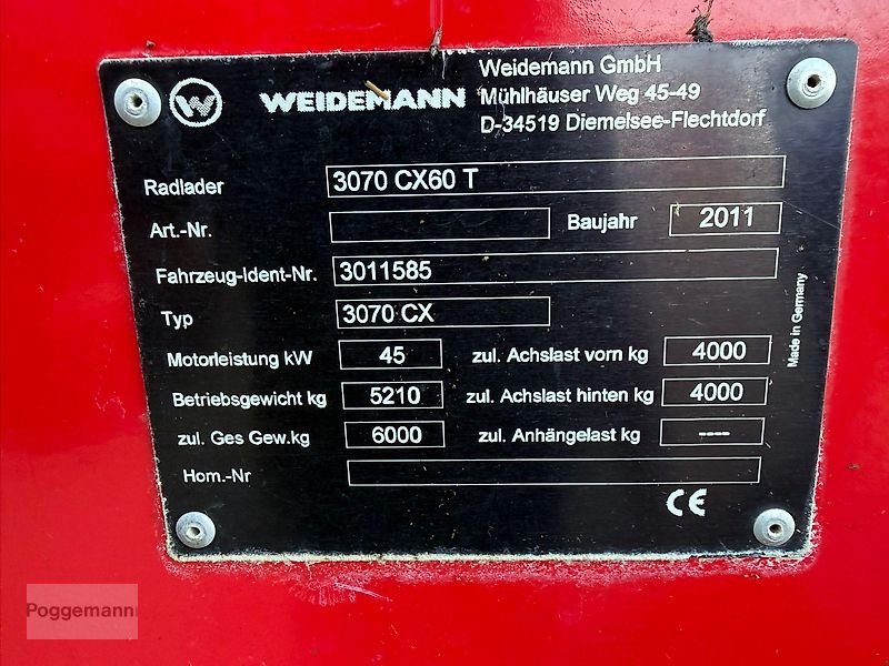 Teleskoplader του τύπου Weidemann  3070 CX 60T, Gebrauchtmaschine σε Bad Iburg - Sentrup (Φωτογραφία 16)