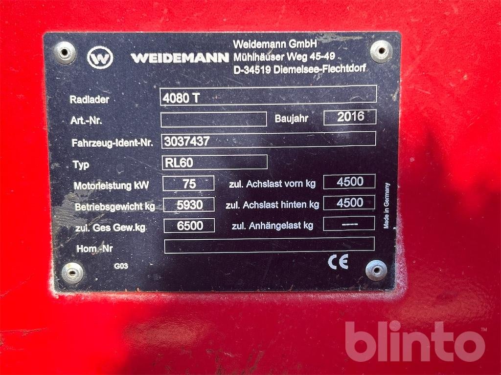 Teleskoplader del tipo Weidemann  4080 T, Gebrauchtmaschine en Düsseldorf (Imagen 5)