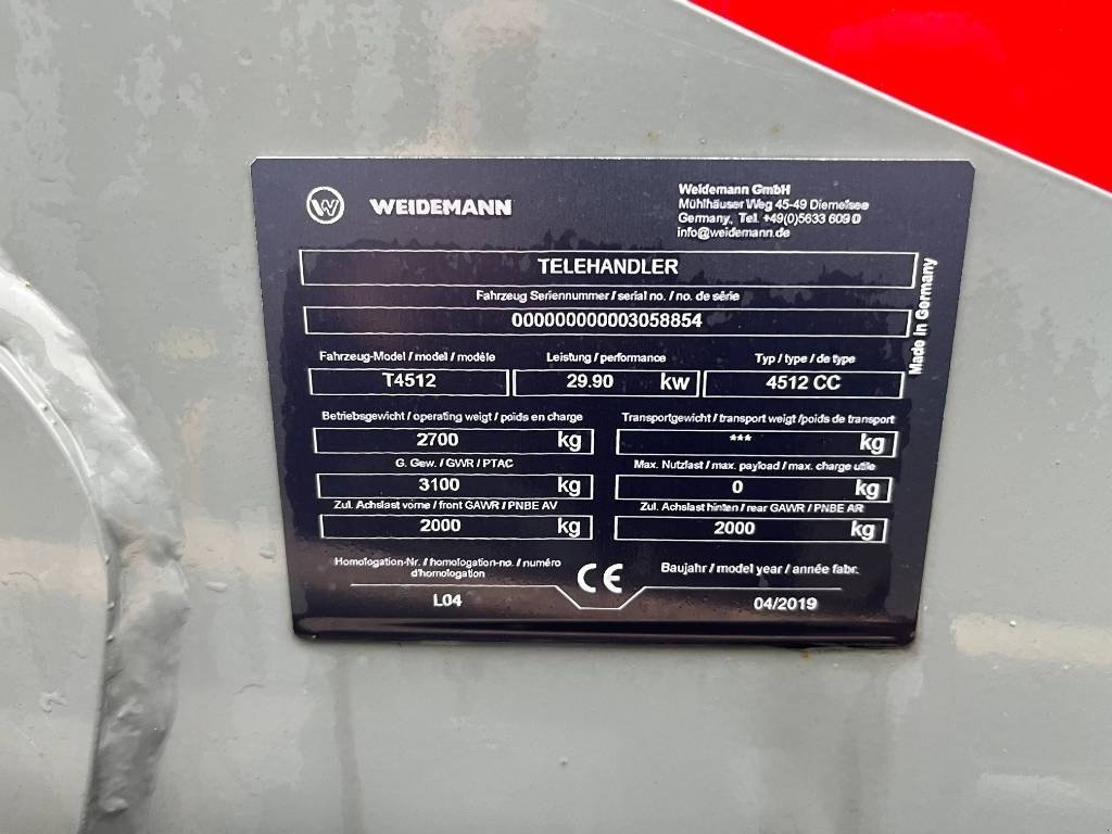 Teleskoplader del tipo Weidemann  4512, Gebrauchtmaschine In Vojens (Immagine 14)