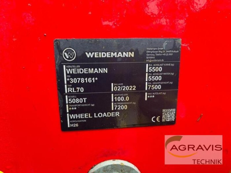 Teleskoplader типа Weidemann  5080T, Gebrauchtmaschine в Schneverdingen (Фотография 13)