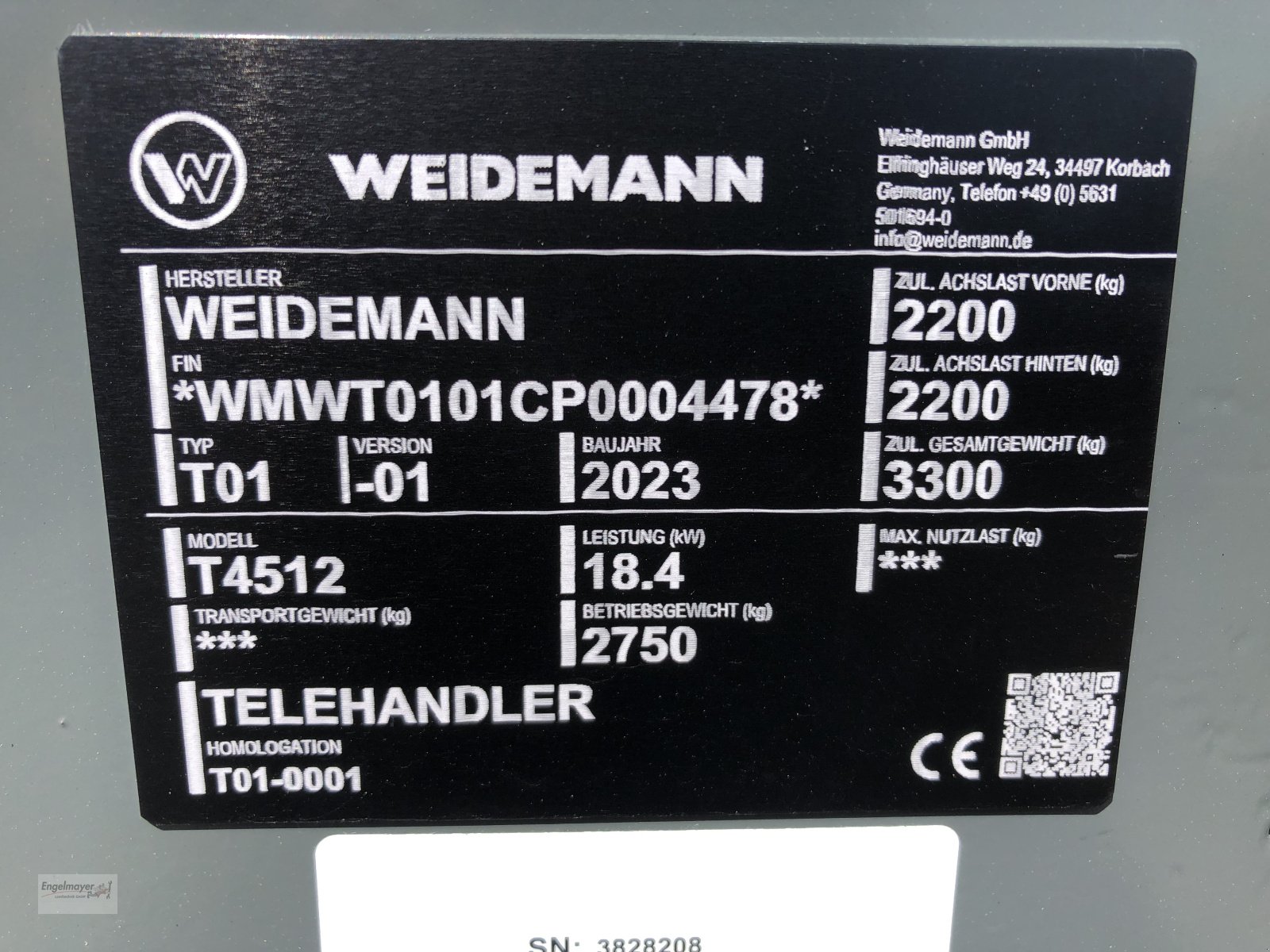 Teleskoplader типа Weidemann  T 4512, Neumaschine в Altusried-Kimratshofen (Фотография 8)