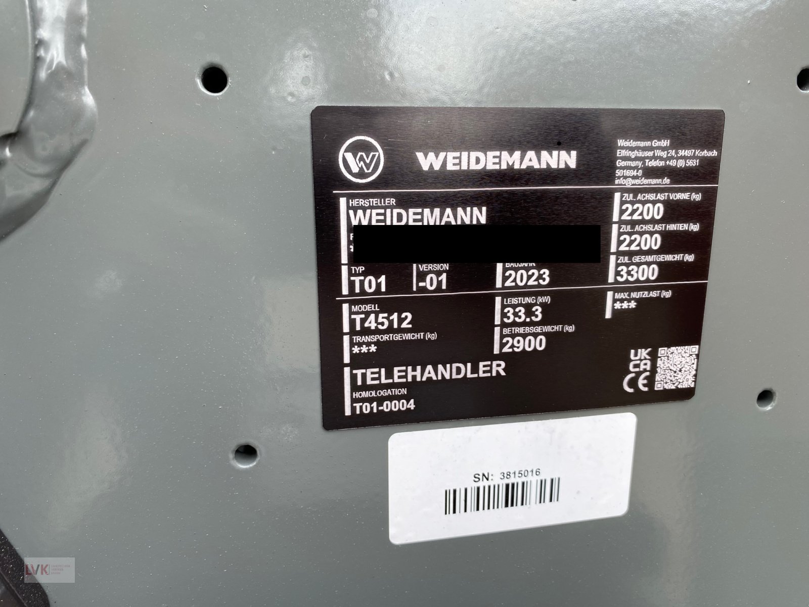 Teleskoplader of the type Weidemann  T 4512, Neumaschine in Weißenburg (Picture 11)