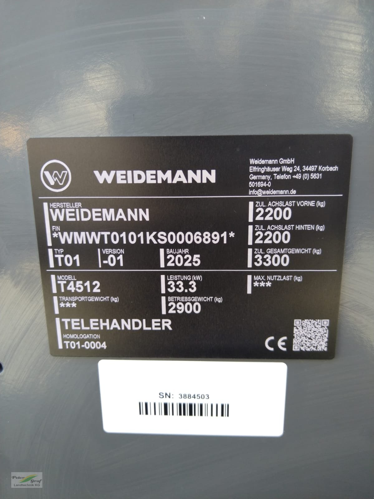 Teleskoplader del tipo Weidemann  T 4512, Neumaschine In Pegnitz-Bronn (Immagine 11)