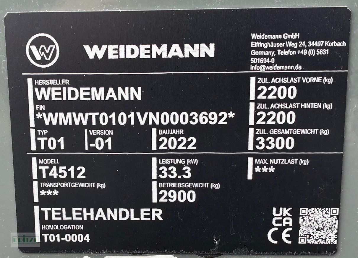 Teleskoplader des Typs Weidemann  T 4512, Gebrauchtmaschine in Bruckmühl (Bild 13)