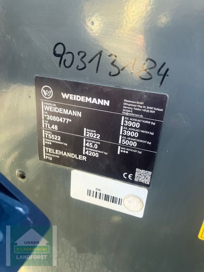 Teleskoplader tip Weidemann  T 5522, Gebrauchtmaschine in Murau (Poză 17)