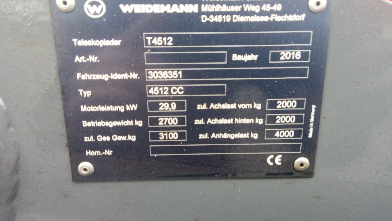 Teleskoplader typu Weidemann  T4512, Gebrauchtmaschine v Söchtenau (Obrázek 2)