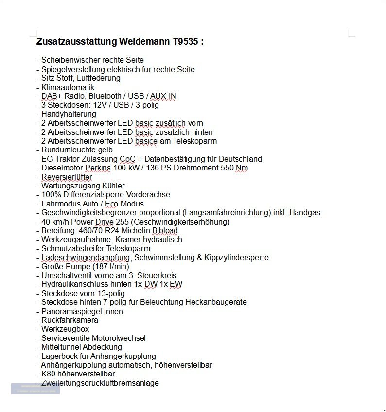 Teleskoplader typu Weidemann  T9535, Gebrauchtmaschine v Bad Köstritz (Obrázek 26)