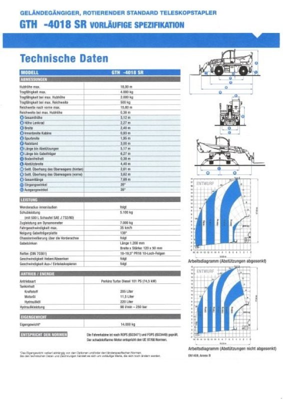 Teleskopstapler typu Genie GTH 4018, Gebrauchtmaschine v Obrigheim (Obrázek 14)