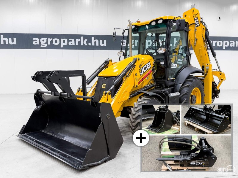 Teleskopstapler del tipo JCB 3CX Eco Sitemaster backhoe loader, 92 hp, air con Powershift, SRS, 4 buckets + forks, Gebrauchtmaschine In Csengele (Immagine 1)