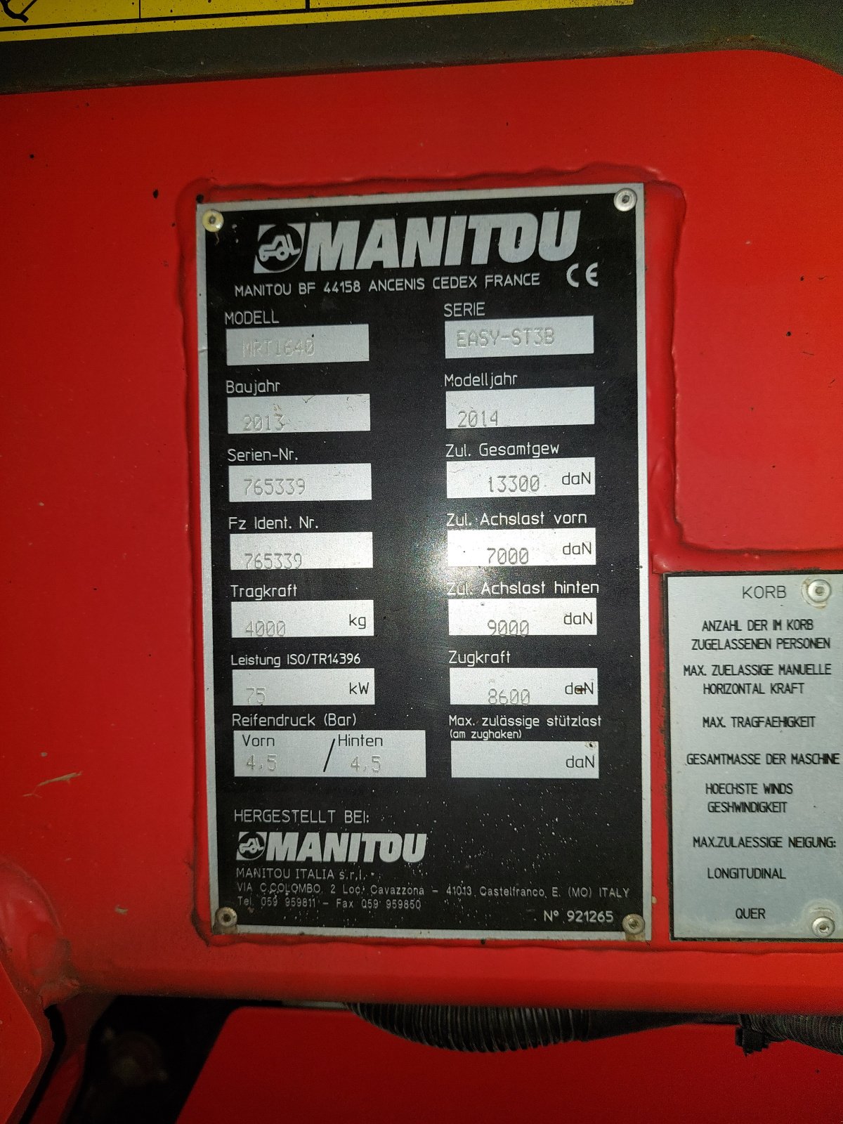 Teleskopstapler tip Manitou MRT 1640, Gebrauchtmaschine in Ellgau (Poză 15)