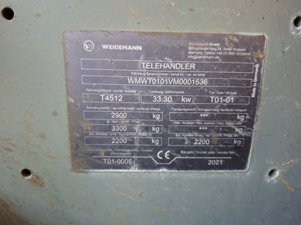 Teleskopstapler des Typs Weidemann  T4512 Hoflader, Gebrauchtmaschine in Chur (Bild 10)