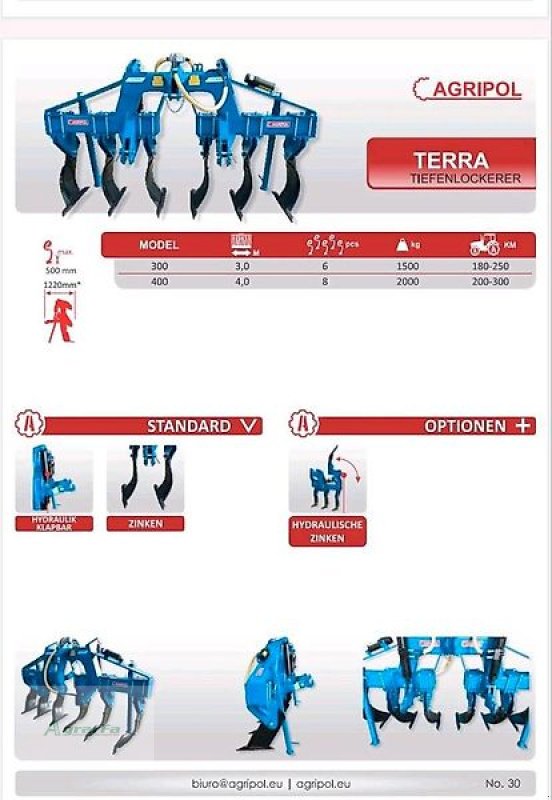 Tiefenlockerer типа Agripol TERRA 300 Tiefenlockerer 3m Tiefenhacken, Neumaschine в Gronau (Фотография 14)