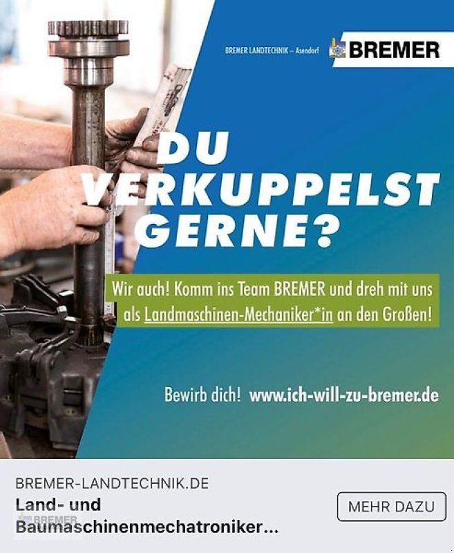 Tiefenlockerer des Typs Bremer Maschinenbau PARALL P 6  mit hydraulischen Heckkuppler, Neumaschine in Asendorf (Bild 12)