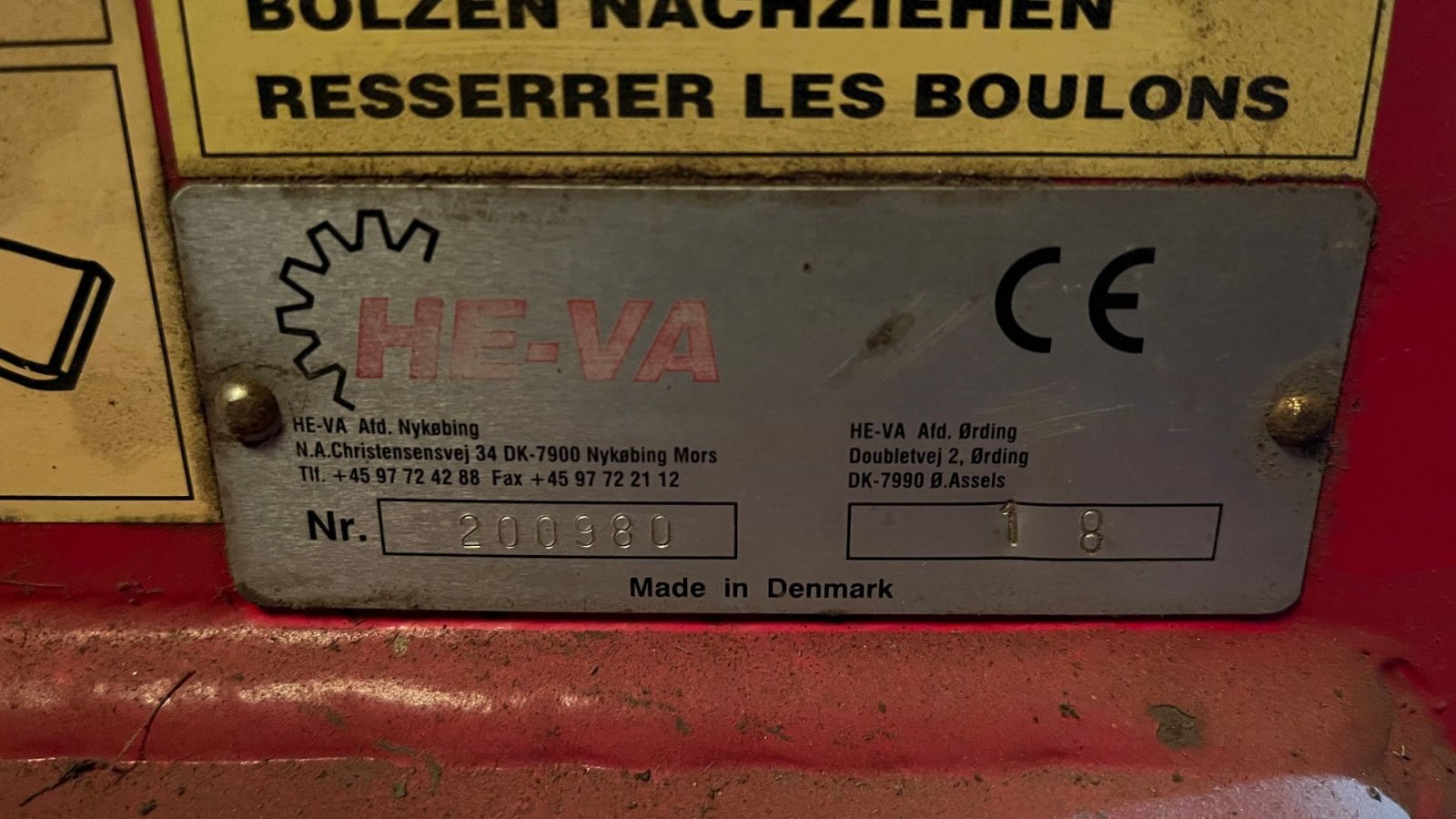 Tiefenlockerer Türe ait HE-VA Combi Tiller MK I, Gebrauchtmaschine içinde Løgstør (resim 5)