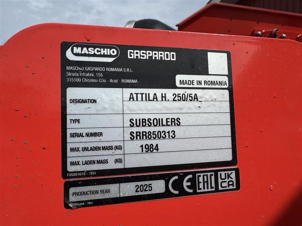 Tiefenlockerer des Typs Maschio Atilla 250 / 5! HYDRO! KUN GRUBBET 30 HEKTAR!, Gebrauchtmaschine in Nørager (Bild 10)