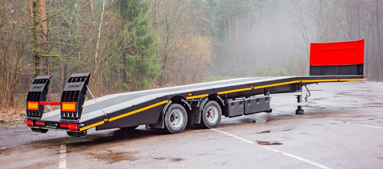 Tieflader des Typs CYNKOMET Plattformauflieger SL - 28M / trailer, Neumaschine in Michałowo (Bild 8)