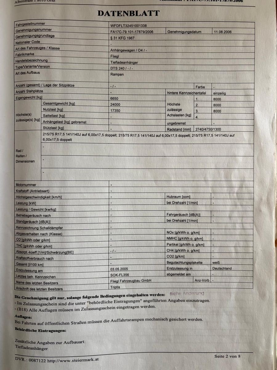 Tieflader of the type Fliegl DTS240, Gebrauchtmaschine in Gabersdorf (Picture 27)