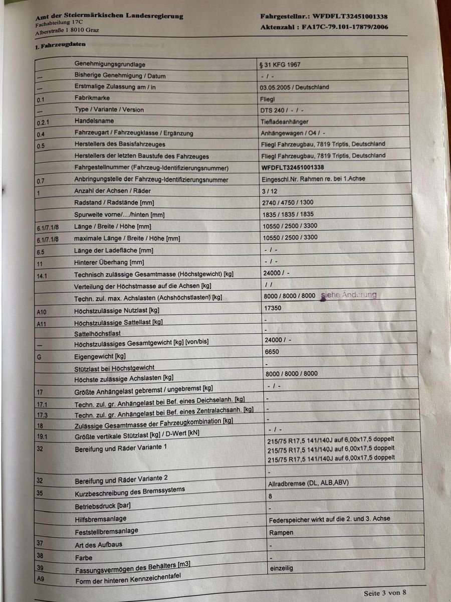 Tieflader of the type Fliegl DTS240, Gebrauchtmaschine in Gabersdorf (Picture 28)