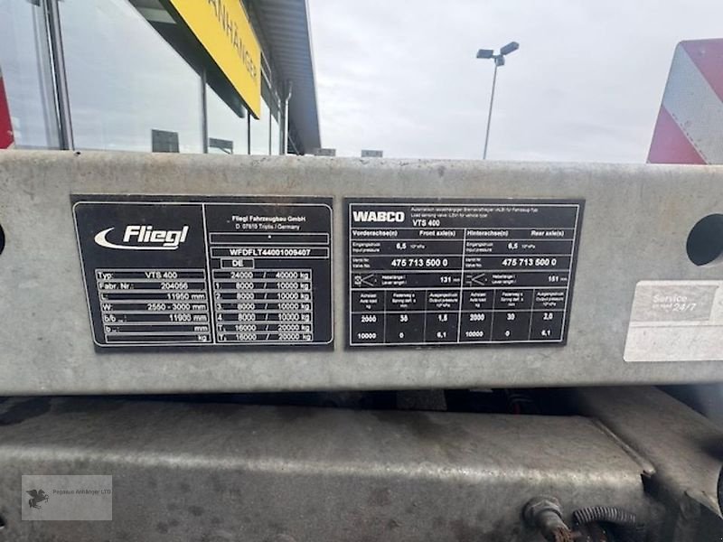 Tieflader of the type Fliegl VTS 400 4 Achs Tieflader Radmulden + Rampen 40t. 1. Hd, Gebrauchtmaschine in Gevelsberg (Picture 10)