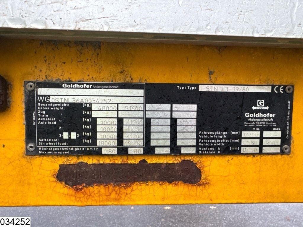 Tieflader tip Goldhofer Lowbed 48,000 kg, Steering axle, Gebrauchtmaschine in Ede (Poză 5)