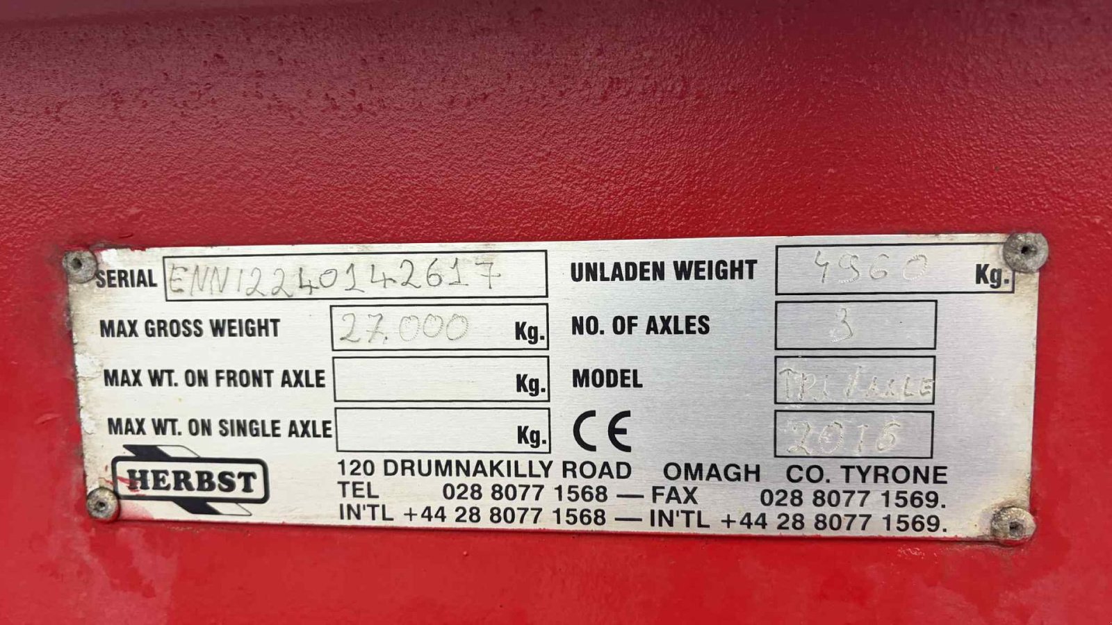 Tieflader van het type Herbst - ATAIR 27 TON MASKINTRAILER, Gebrauchtmaschine in Mariager (Foto 11)