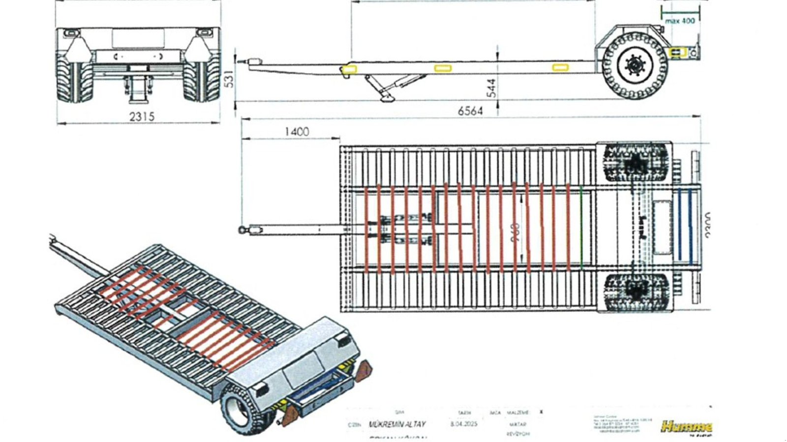 Tieflader typu Hummel Blokvogn/maskintrailer, Gebrauchtmaschine v Maribo (Obrázok 6)