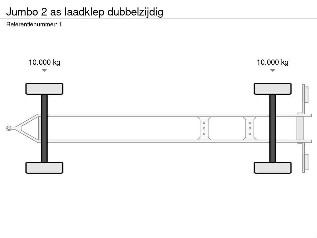 Tieflader des Typs Jumbo 2 as laadklep dubbelzijdig, Gebrauchtmaschine in Emmeloord (Bild 10)
