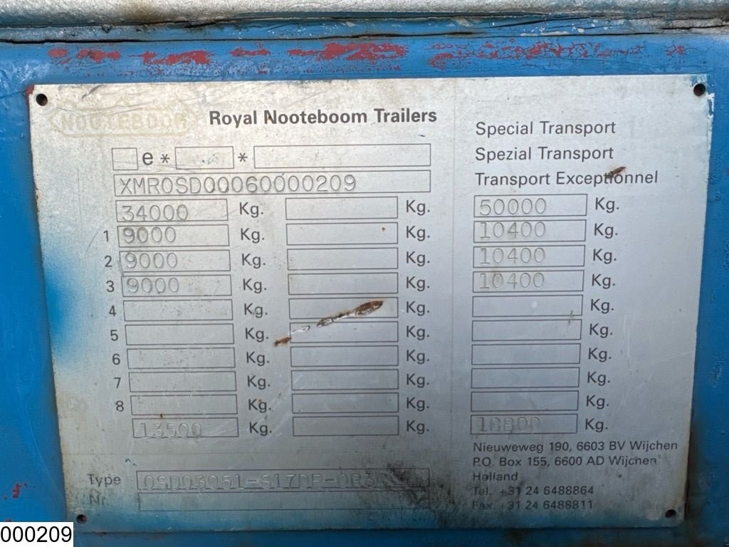 Tieflader typu Nooteboom Lowbed 34.000Kg, Steering axle, Gebrauchtmaschine v Ede (Obrázek 5)