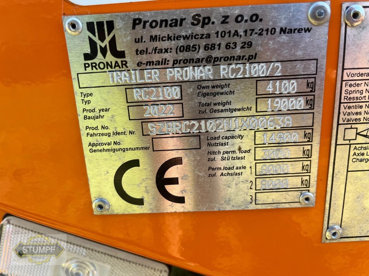 Tieflader des Typs PRONAR RC 2100/2, Neumaschine in Grafenstein (Bild 3)