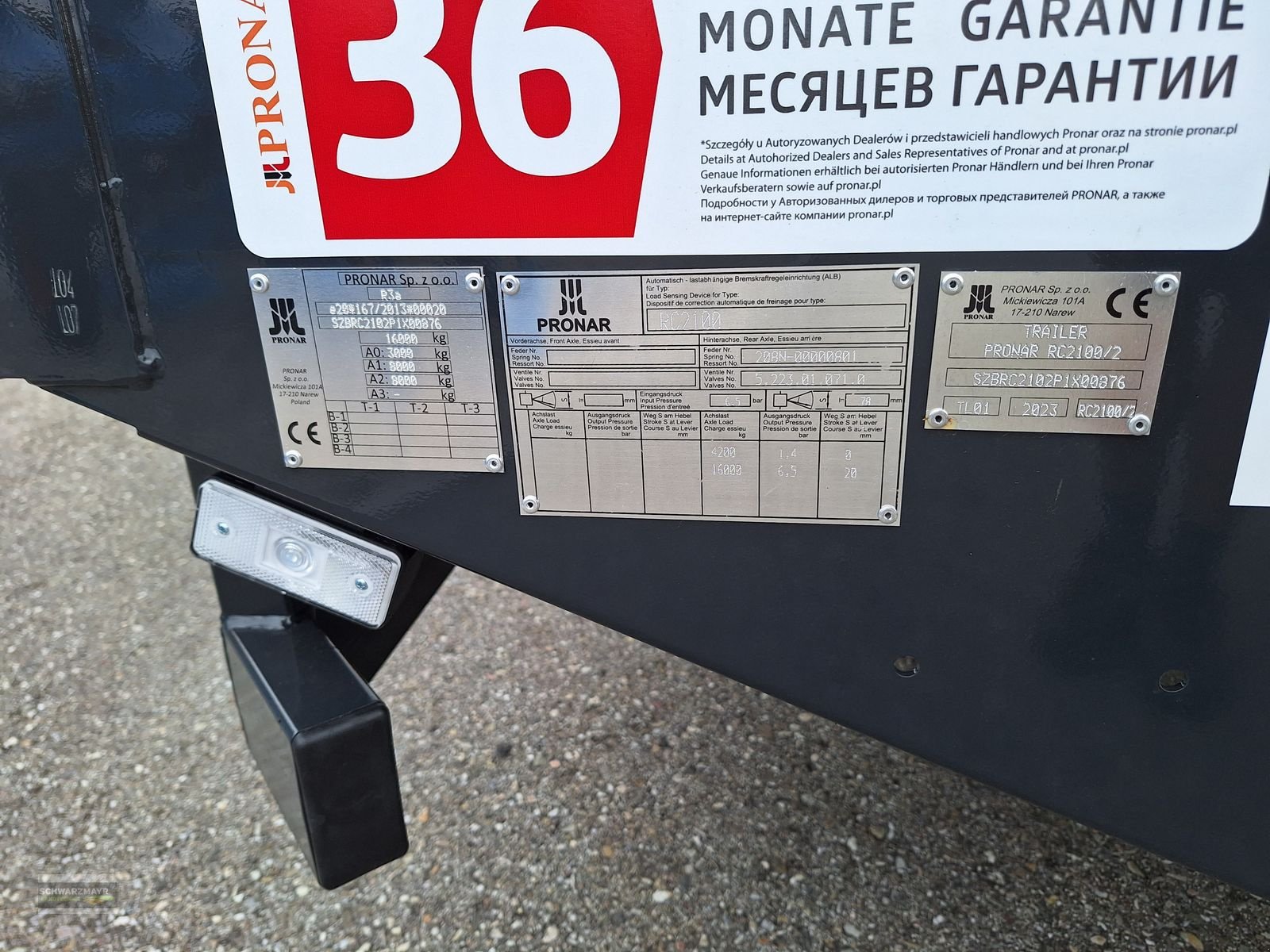 Tieflader des Typs PRONAR RC 2100/2, Neumaschine in Gampern (Bild 19)