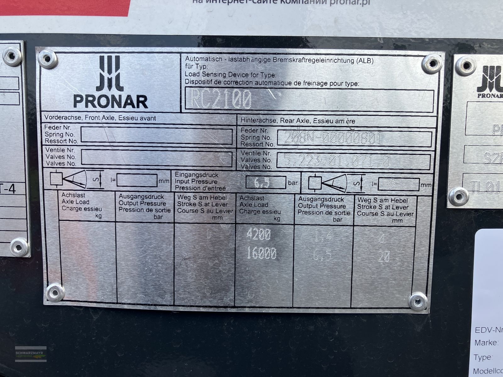 Tieflader des Typs PRONAR RC 2100/2, Neumaschine in Gampern (Bild 20)