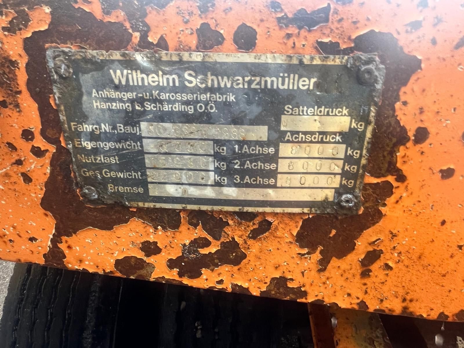 Tieflader Türe ait Schwarzmüller 3 Achs, Gebrauchtmaschine içinde Pischelsdorf am Engelbach (resim 6)