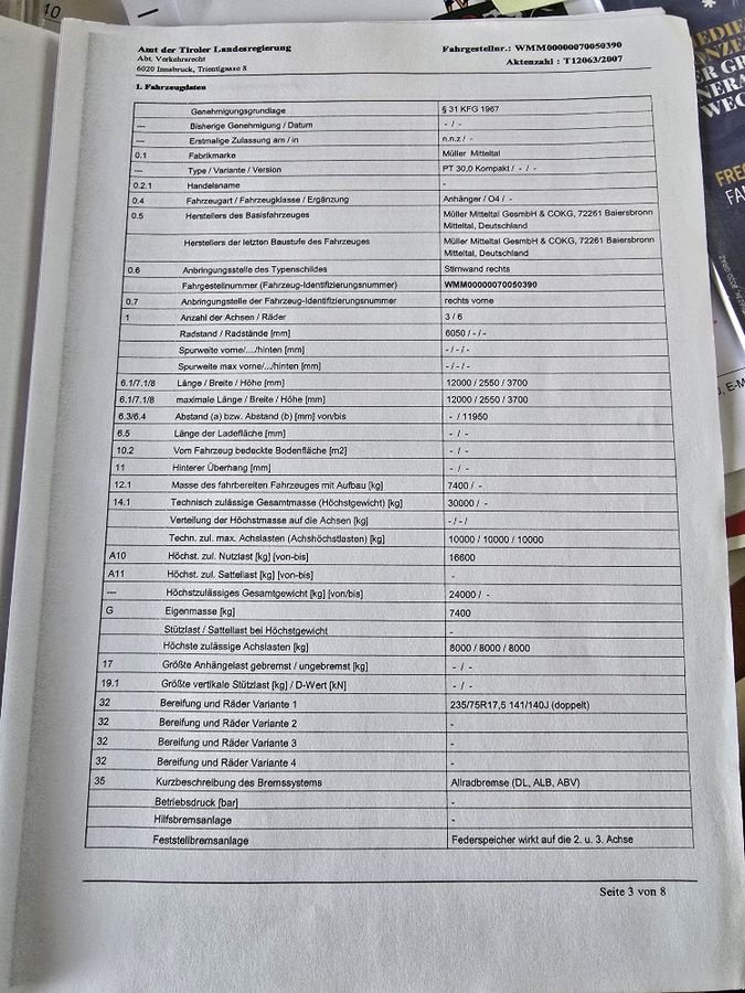 Tieflader typu Schwarzmüller 3_Achstieflader, Gebrauchtmaschine v Gabersdorf (Obrázok 16)