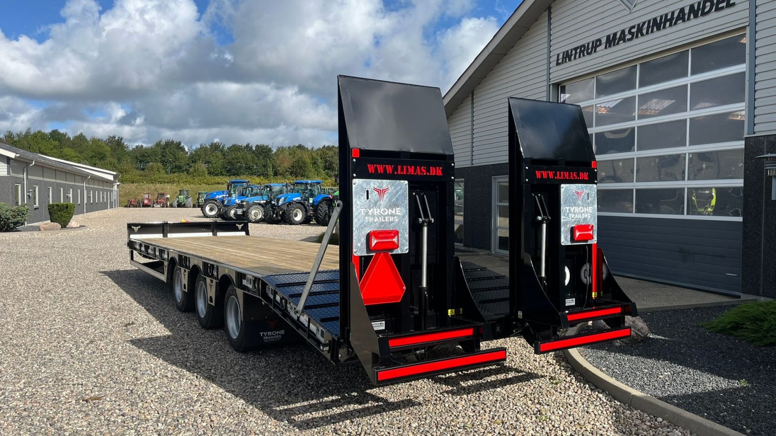 Tieflader tipa Sonstige 27TLL LANG MODEL med forbredningsudstyr samt kombi bremser, både luft og hydrauliske bremser. Affjedret træk og affjedret aksler. Med hydrauliske ramper og værktøjskasse, Gebrauchtmaschine u Lintrup (Slika 7)