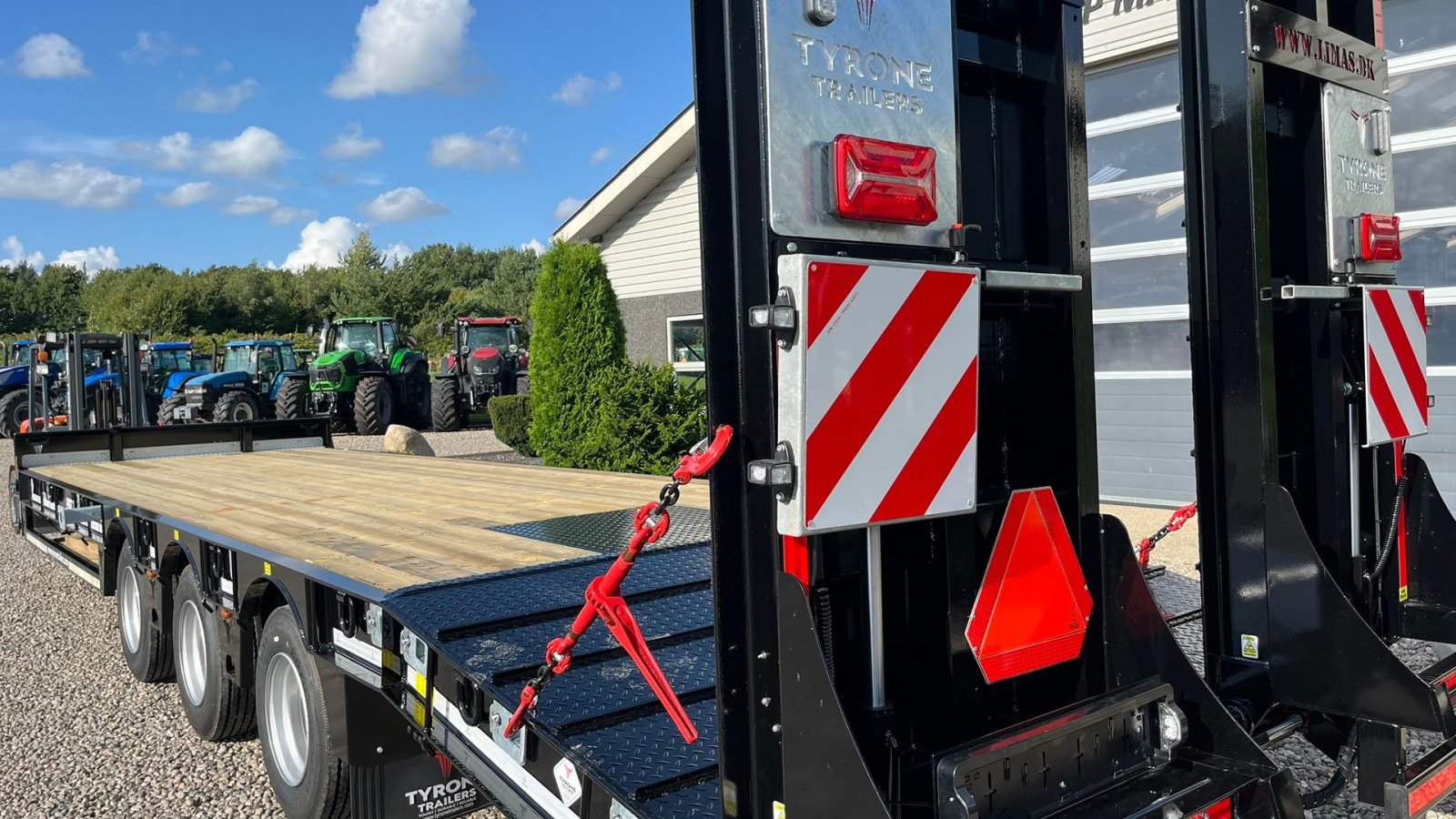 Tieflader tip Sonstige 33TLL LANG MODEL med kombi bremser, både luft og hydrauliske bremser. Affjedret træk og affjedret aksler. Med hydrauliske ramper og værktøjskasse, Gebrauchtmaschine in Lintrup (Poză 14)